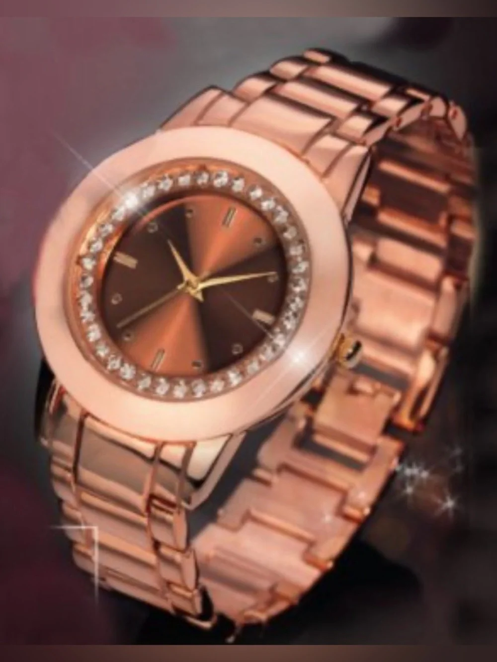 Women’s Crystal Accent Watch Rosegold